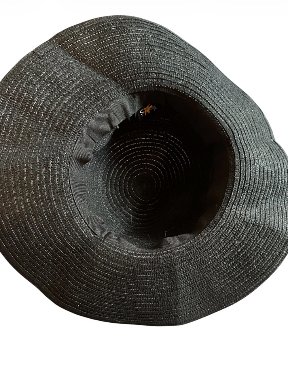 Reclaimed Vintage Black Wide-Brim Straw Sun Hat - Picture 4 of 7